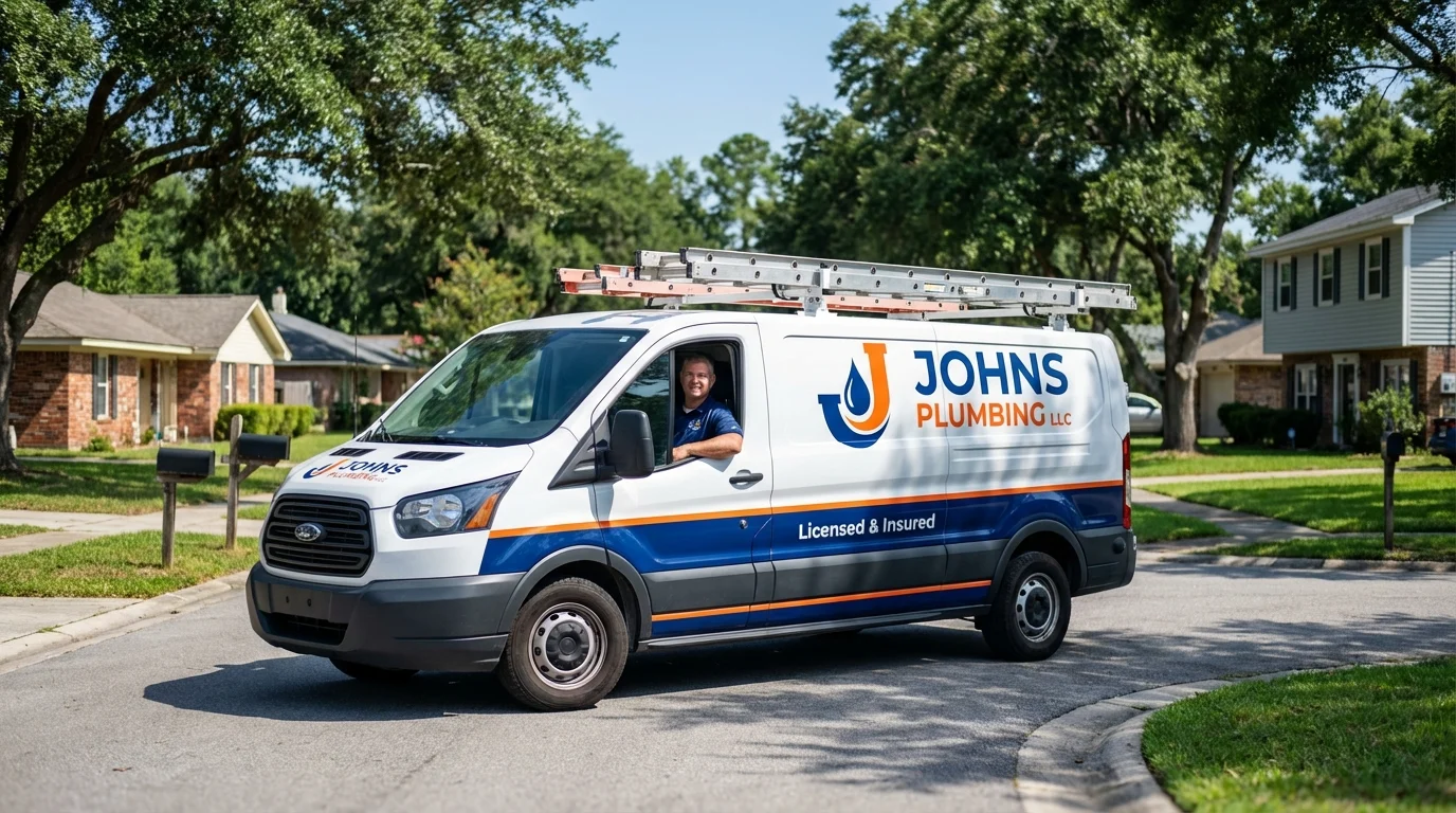 Johns Plumbing LLC service van in Rosemead, CA