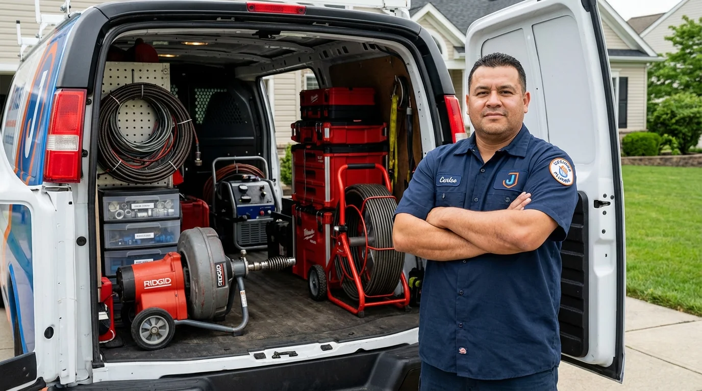 Professional drain cleaning equipment and Johns Plumbing LLC plumber in Rosemead