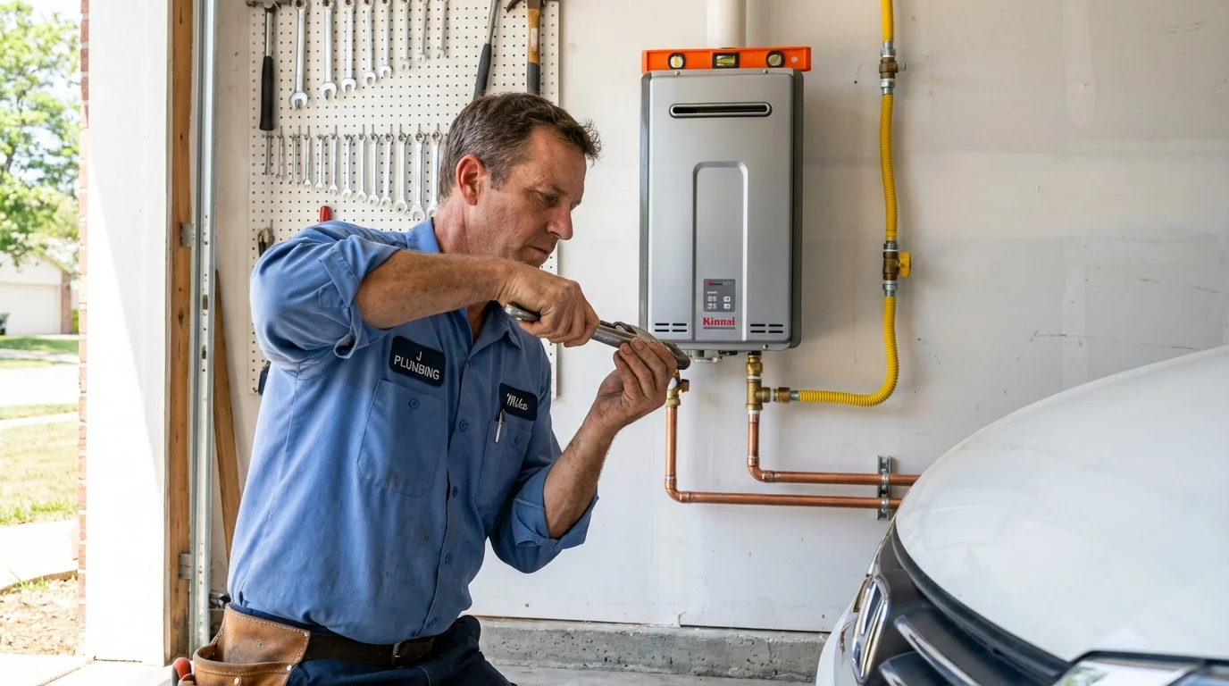 Tankless water heater installation by a Johns Plumbing LLC plumber in Rosemead